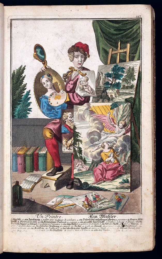 Un Peintre, A Painter with tools costume and apparatus