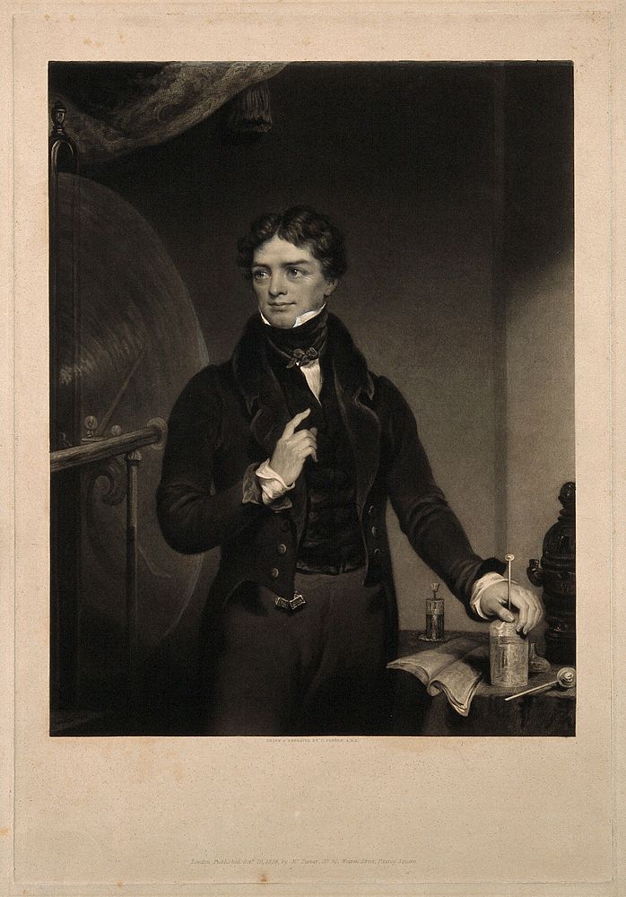Michael Faraday. Mezzotint by C. Turner, 1839, after himself.