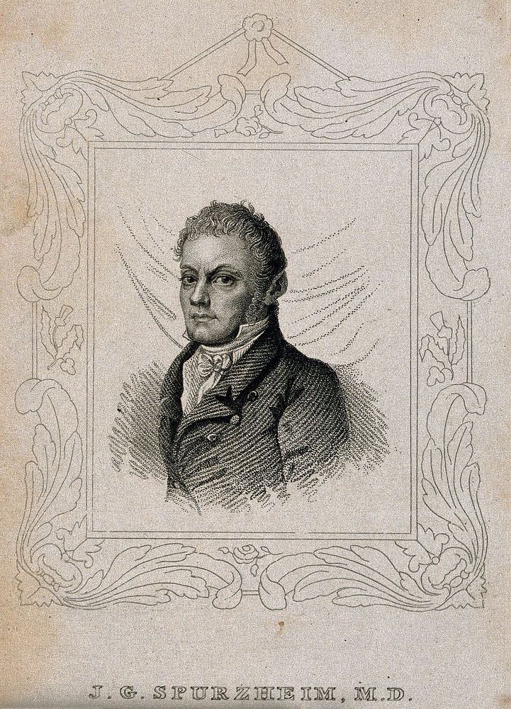 Johann Caspar Spurzheim. Stipple engraving.