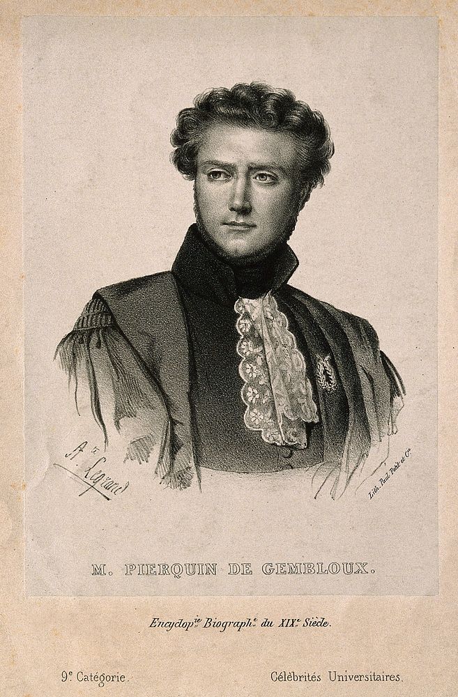 Claude Charles Pierquin de Gembloux. Lithograph by A. Legrand.