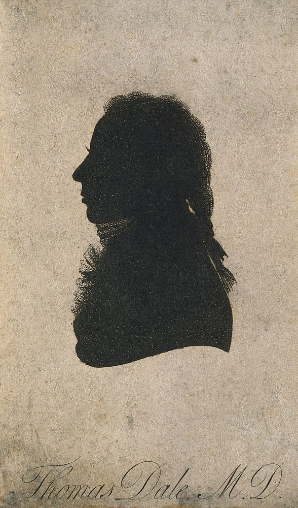 Thomas Dale. Silhouette, 1816.