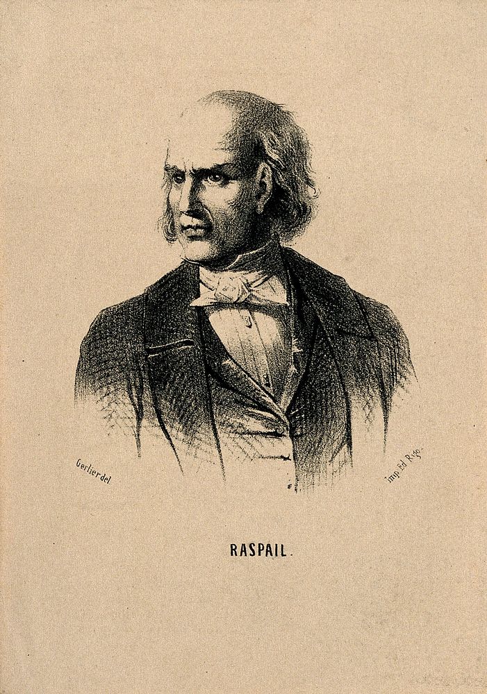 François Vincent Raspail. Lithograph by Gerlier.