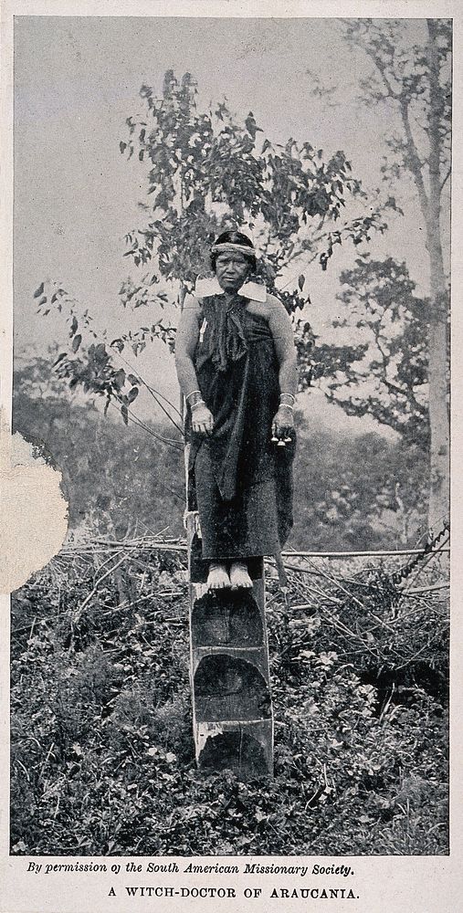 A machi, or medicine woman, Araucania, Chile.