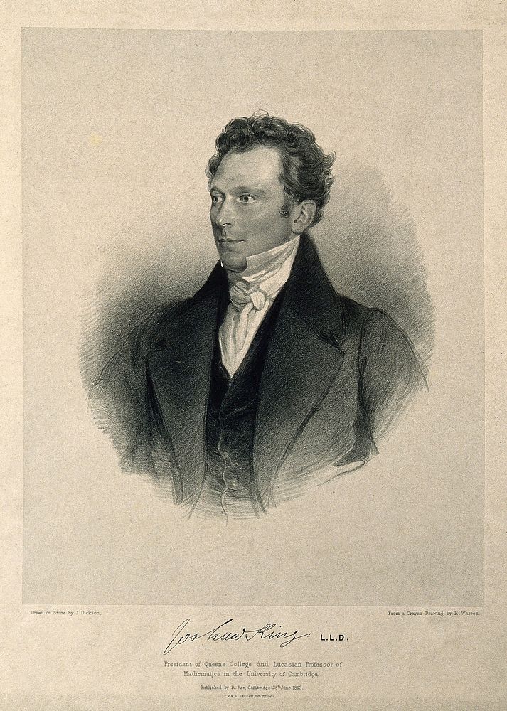 Joshua King. Lithograph by J. Dickson, 1842, after E. Warren.