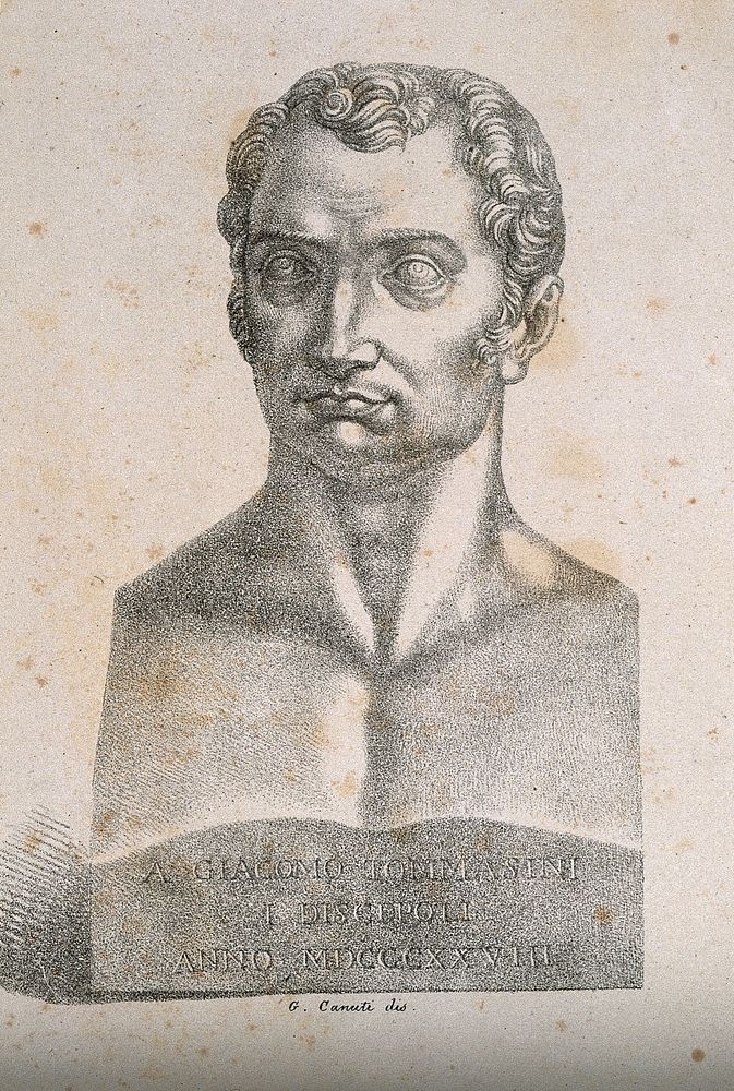 Giacomo Antonio Domenico Tommasini. Lithograph by G. Canuti, 1828.