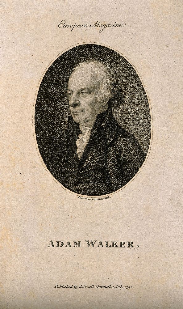 Adam Walker. Stipple engraving after S. Drummond.