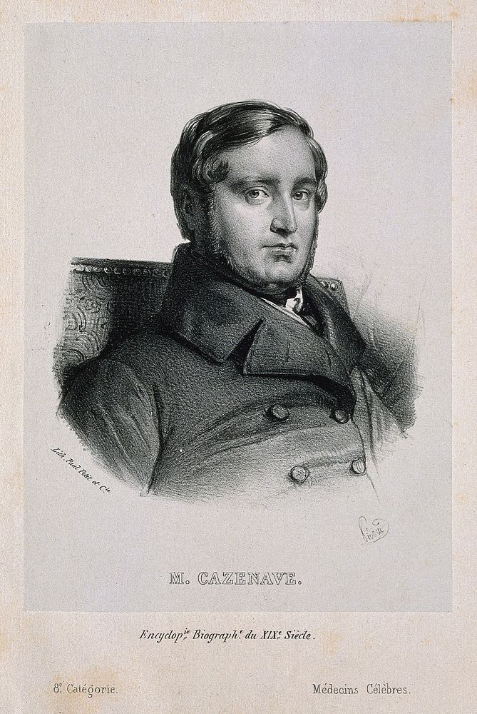 Pierre-Louis-Alphée Cazenave. Lithograph by Pidoux.