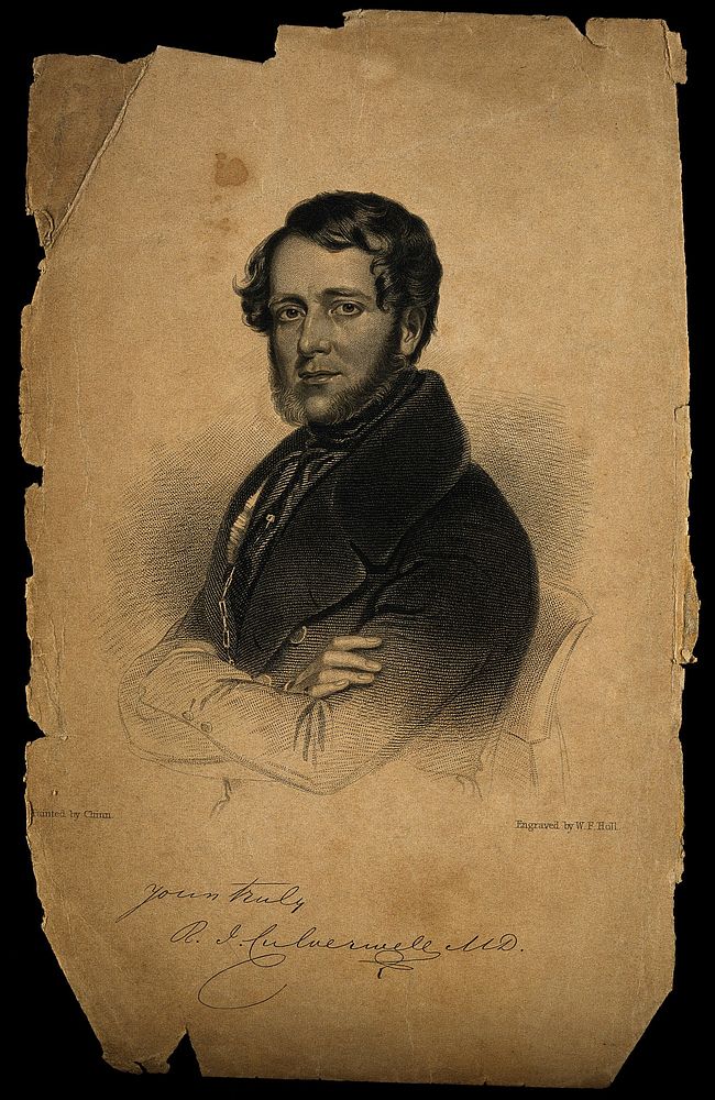 Robert James Culverwell. Stipple engraving by W. F. Holl after S. Chinn.