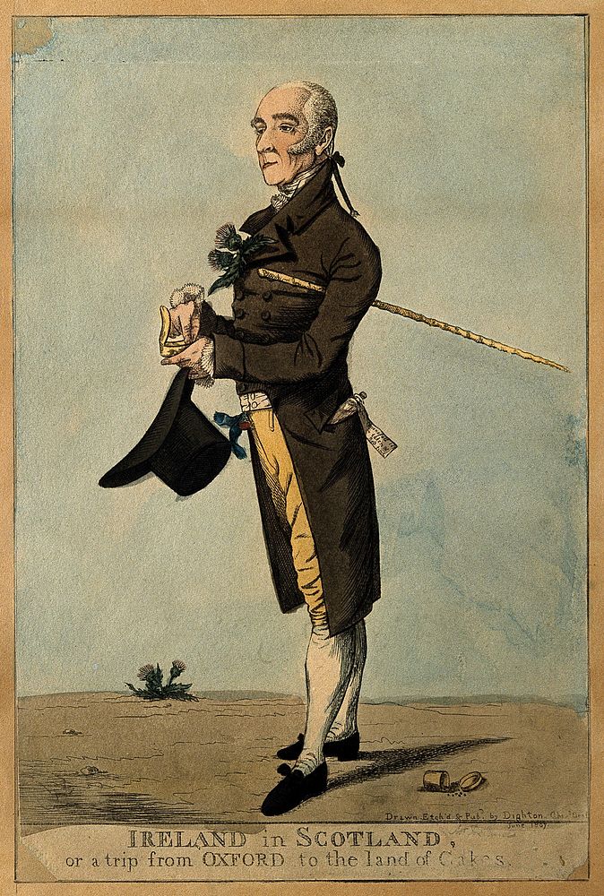 John Ireland. Coloured etching by Robert Dighton, 1807.