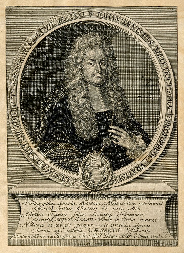 Johann Jaenisius. Line engraving by J. Oertl.