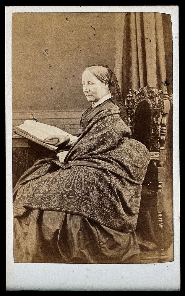 Elizabeth Cleghorn Gaskell (née Stephenson), "Mrs Gaskell". Photograph by A. McGlashon (McGlashan), 186-.