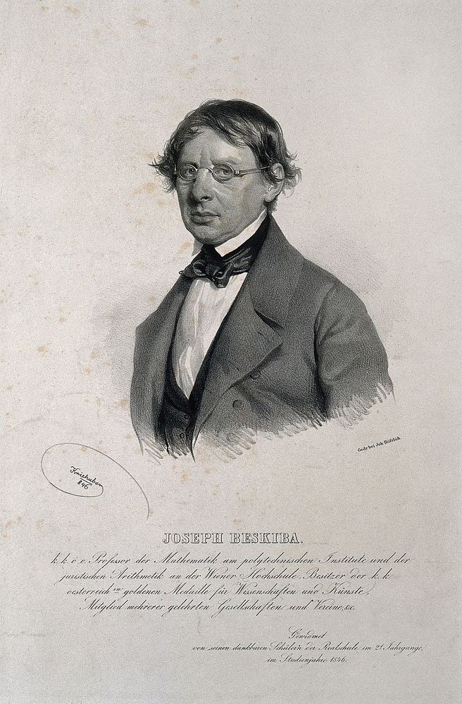 Joseph Beskiba. Lithograph by J. Kriehuber, 1846.