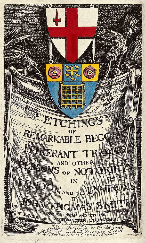 Frontispiece to "Etchings of remarkable beggars itinerant traders and other persons of notoriety in London and its environs…