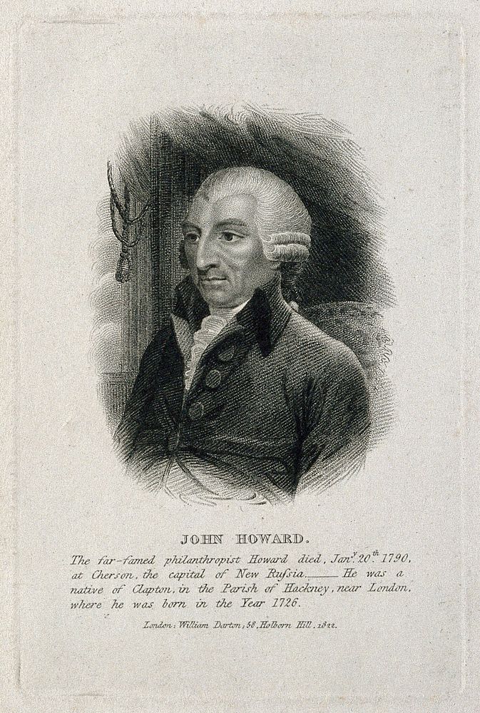 John Howard. Stipple engraving, 1822.