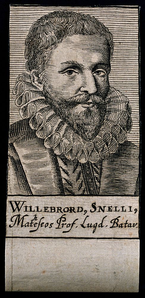 Willebrord Snell. Line engraving, 1688.