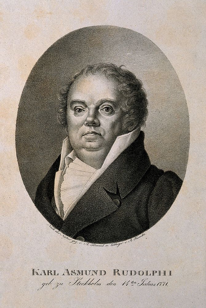 Karl Asmund Rudolphi. Lithograph by A. Kunike after A. Temmel.
