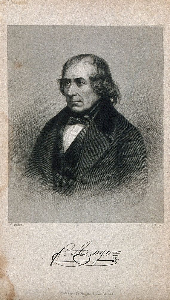 Dominique François Arago. Engraving by C. Cook after A. Claudet, 1854.