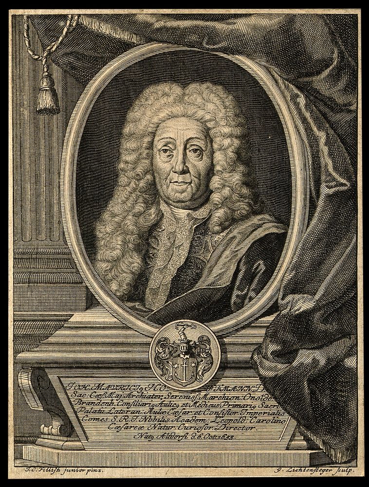 Johann Moritz Hoffmann. Line engraving by G. Lichtensteger after J. C. Fillisch, junior.