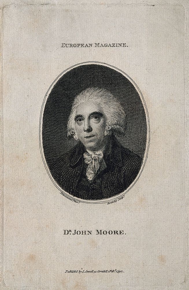 John Moore. Line engraving by W. Bromley, 1790, after S. Drummond.