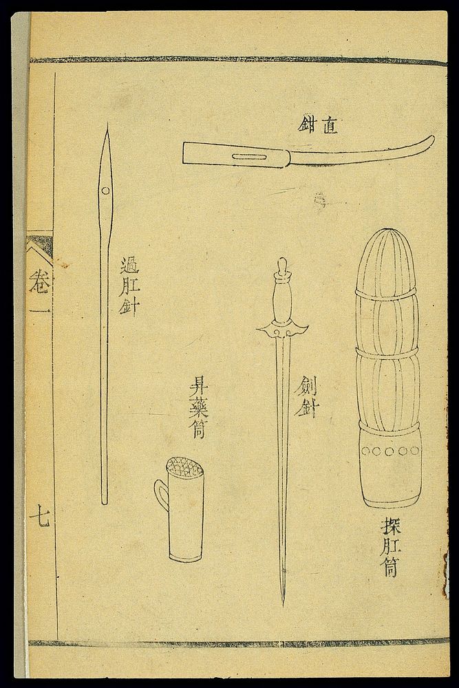 Chinese woodcut: Instruments of petty surgery (5)