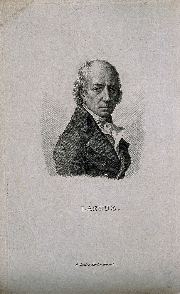 Pierre Lassus. Stipple engraving by Forestier [].