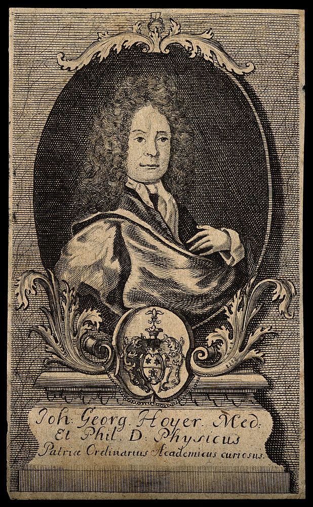 Johann Georg Hoyer. Line engraving after M. Tyroff.