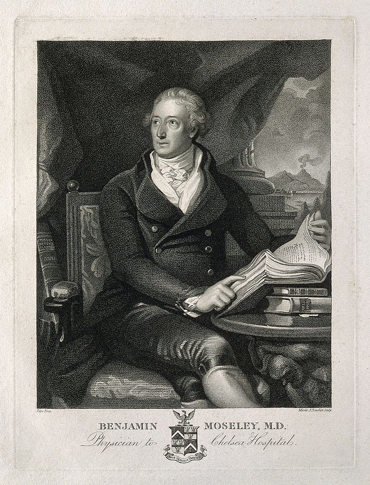 Benjamin Moseley. Stipple engraving by Marie-Anne Bourlier after R.M. Paye.