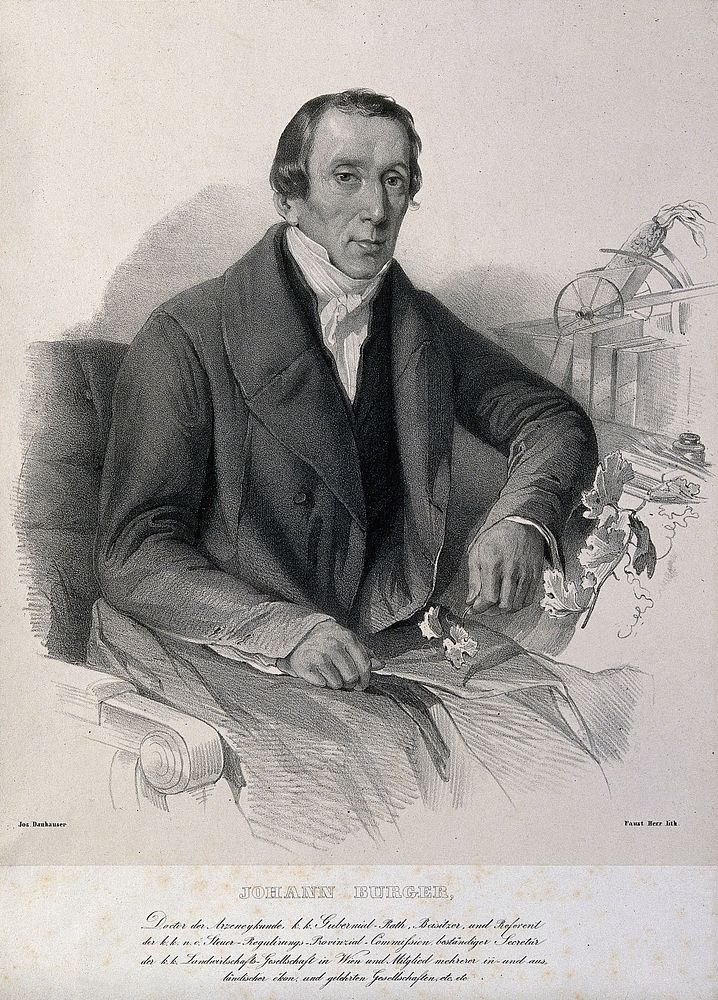 Johann Burger. Lithograph by F. Herr after J. Danhauser.