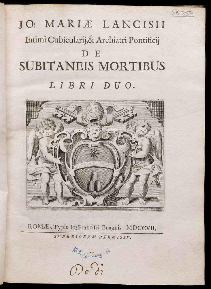 De subitaneis mortibus libri duo / [Giovanni Maria Lancisi].