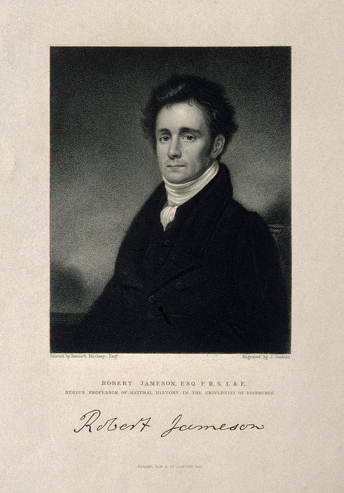 Robert Jameson. Stipple engraving by J. Jenkins, 1847, after K. Macleay.