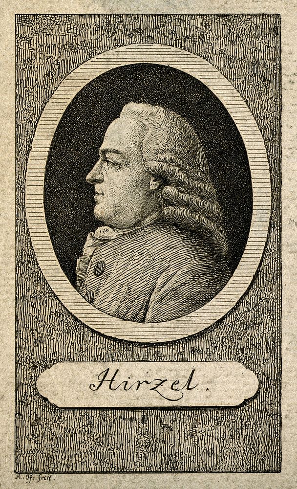 Johann Caspar Hirzel. Etching by H. Pfenninger.