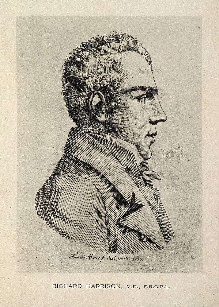 Richard Harrison. Reproduction of line engraving after F. Mori, 1817.