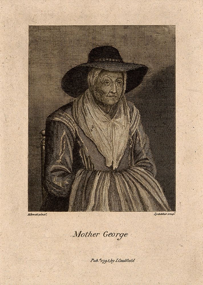 Mother George, aged about 140. Line engraving by Lydekker, 1795, after M. Powell.