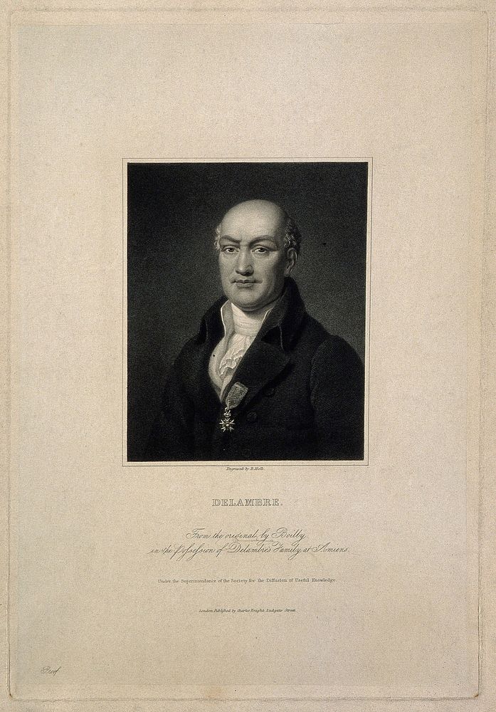 Jean Baptiste Joseph, Count Delambre. Stipple engraving by B. Holl after L.L. Boilly.