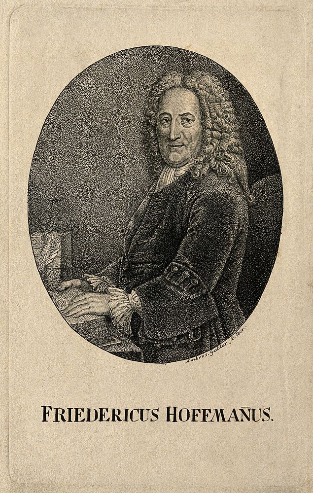 Friedrich Hoffmann II. Stipple engraving by A. Gabler after A. Pesne.