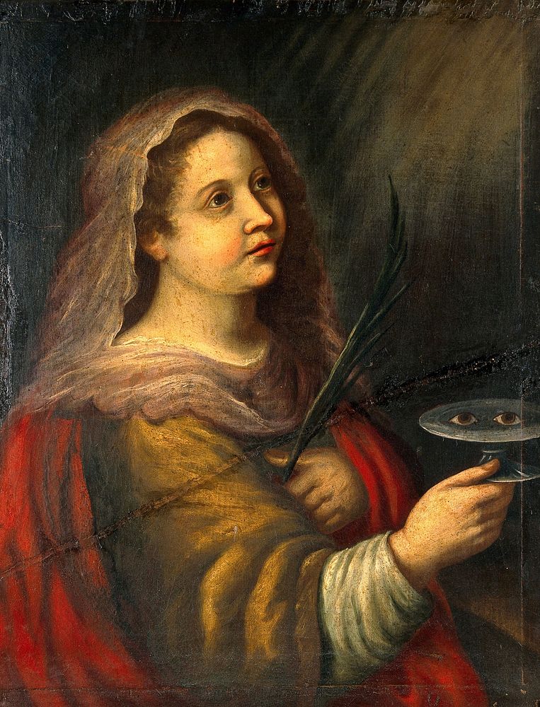 Saint Lucy. Oil painting.
