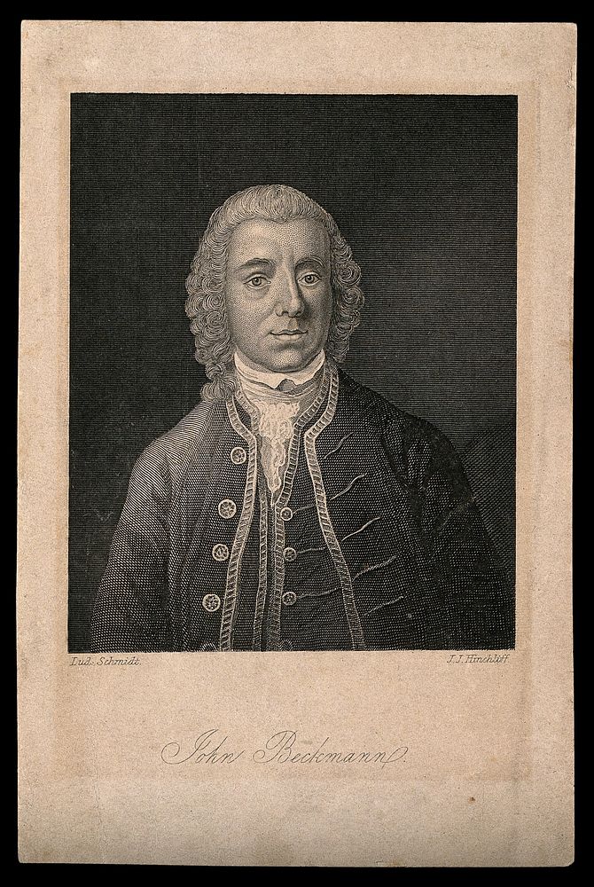 Johann Beckmann. Stipple engraving by J. J. Hinchliff after L. Schmidt.