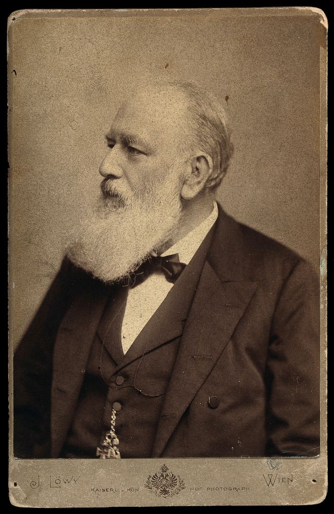 Christian Albert Theodor Billroth. Photograph by J. Löwy.