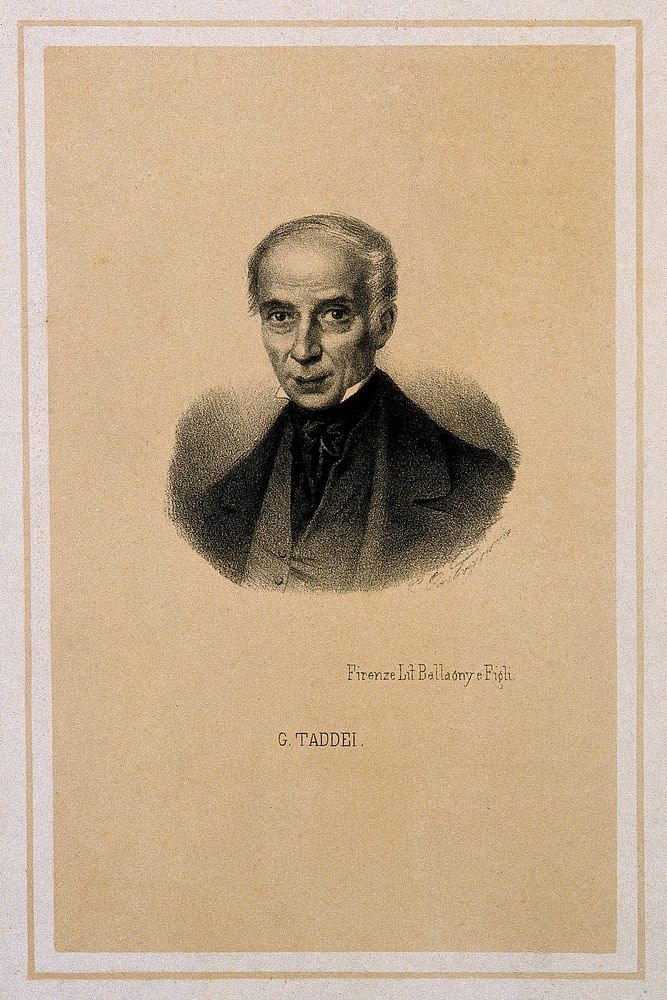Gioacchimo Taddei. Lithograph by G. Castagnola.