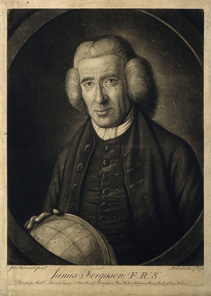 James Ferguson. Mezzotint by R. Stewart, 1776, after J. Townsend.