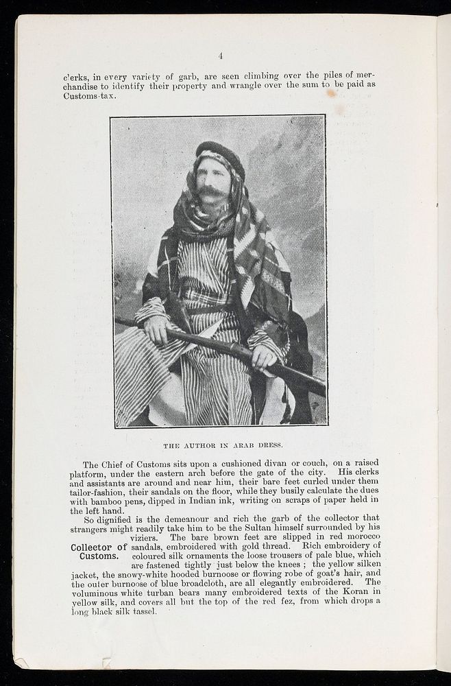 S. Burroughs in Arab dress. Picture from "An Enlightened Policy in Morocco".