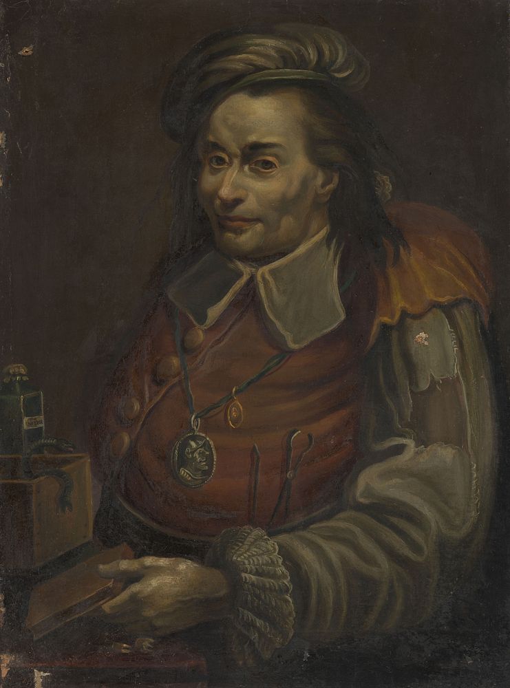 A man in seventeenth century dress. Oil painting.