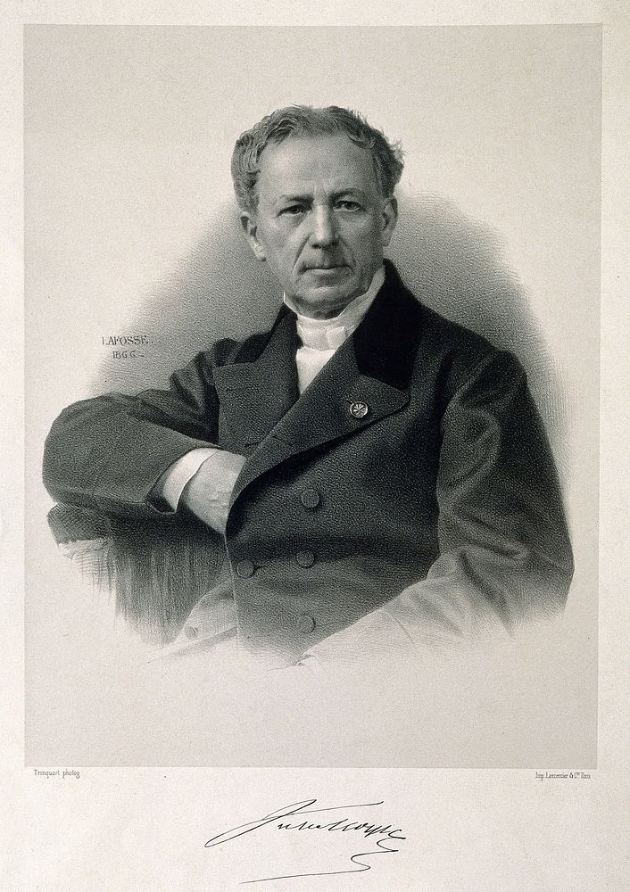 Jules-Germain Cloquet. Lithograph by J.B.A. Lafosse, 1866, after A.-R. Trinquart.