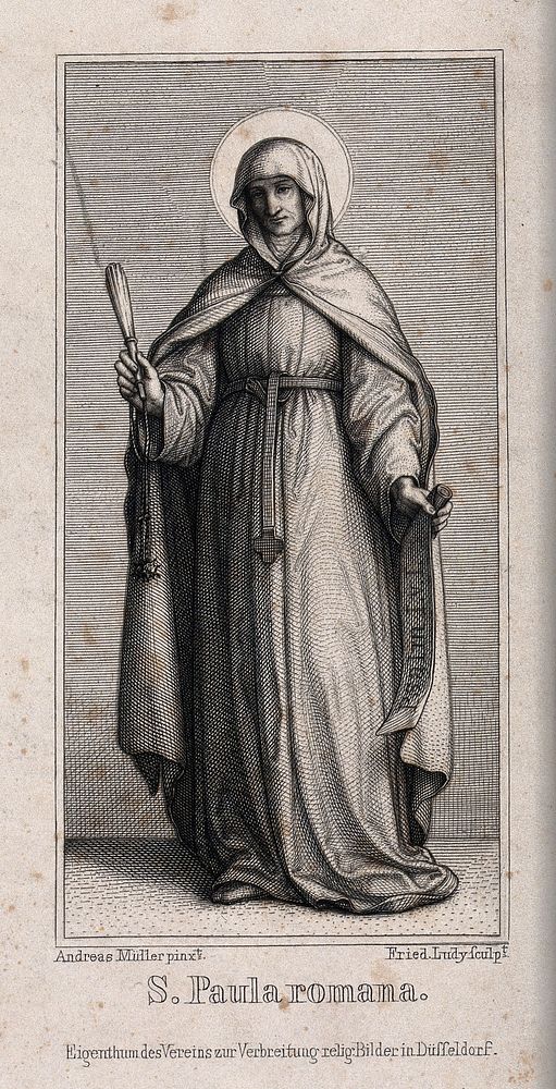 Saint Paula. Engraving by F. Ludy after A. Müller.