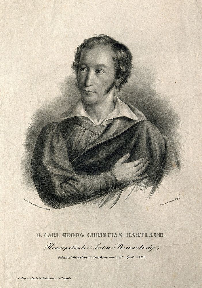 Carl Georg Christian Hartlaub. Lithograph by G. Schlick.
