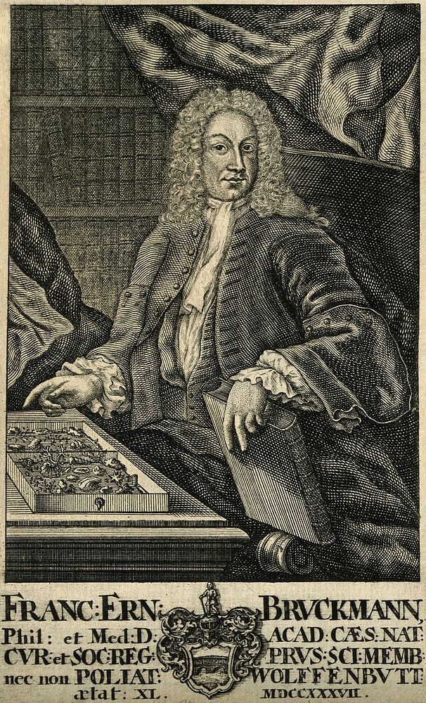 Franz Ernst Brueckmann. Line engraving. Free Photo Illustration