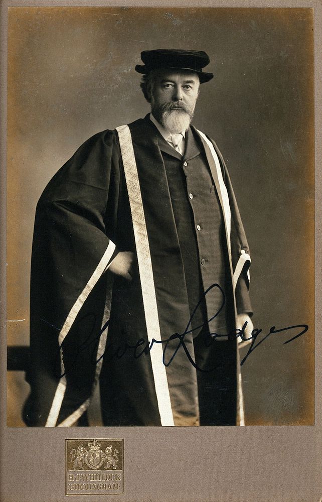 Sir Oliver Joseph Lodge. Photograph by H.J. Whitlock.