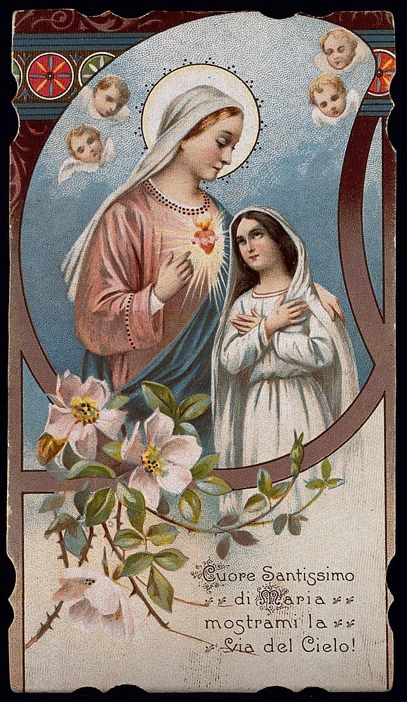 Saint Mary (the Blessed Virgin). Colour photogravure.