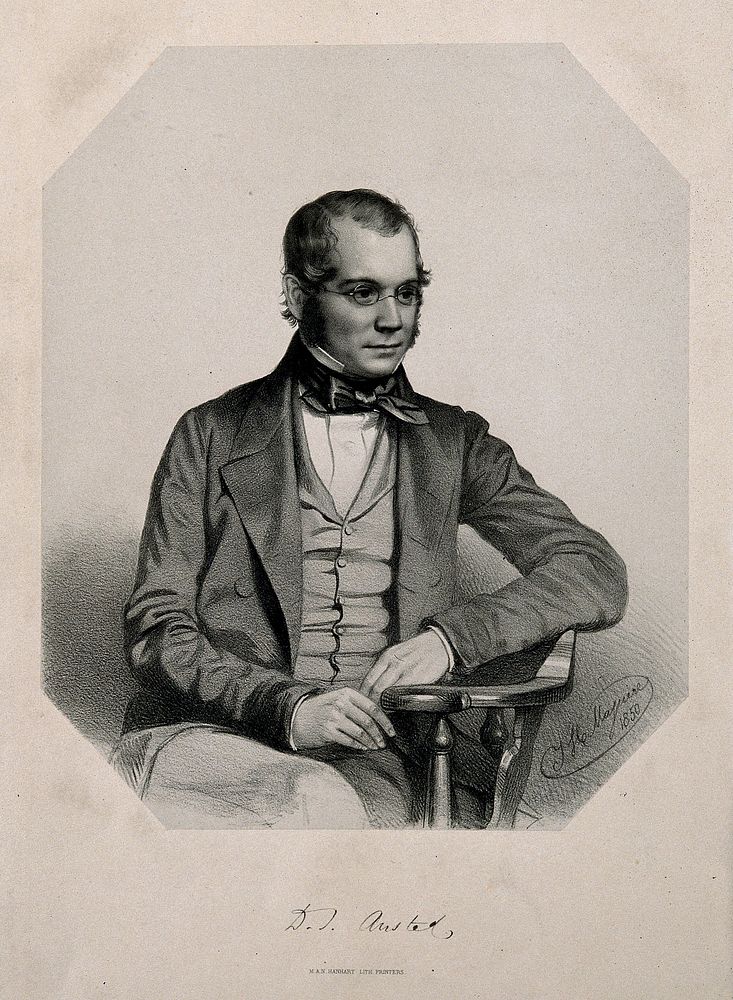 David Thomas Ansted. Lithograph by T. H. Maguire, 1850, after himself.
