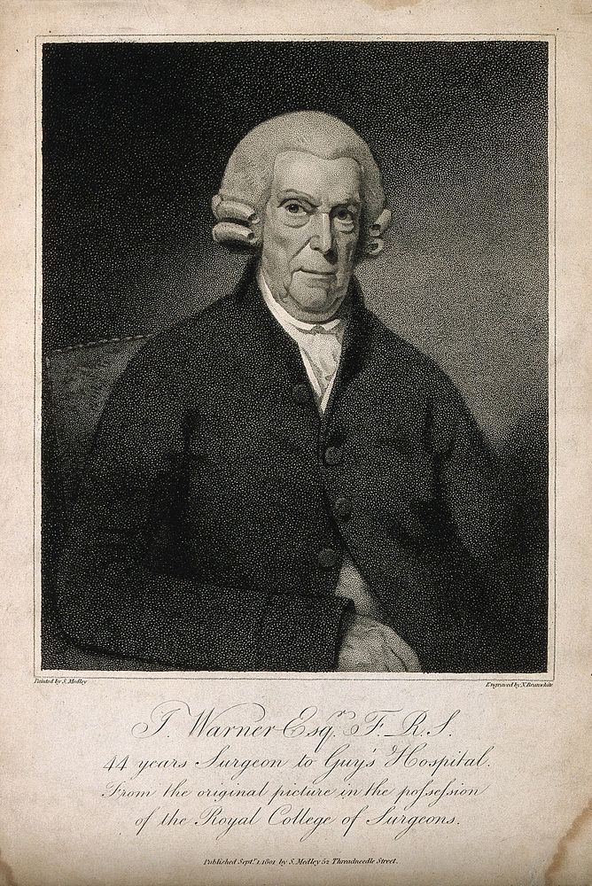 J. Warner. Stipple engraving by N. Branwhite, 1801, after S. Medley.